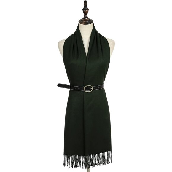 ⚡Women Army Green Pashmina Shawl Evening Dress Bridesmaid Winter Warm Long Scarf - Picture 2 of 8